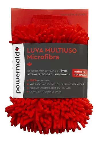 Luva Para Limpeza De Carros Microfibra Multiuso Pano Mágico