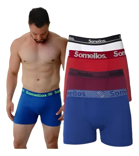 Kit 8 Cuecas Boxer 100% Algodão Macia Respirável Conforto